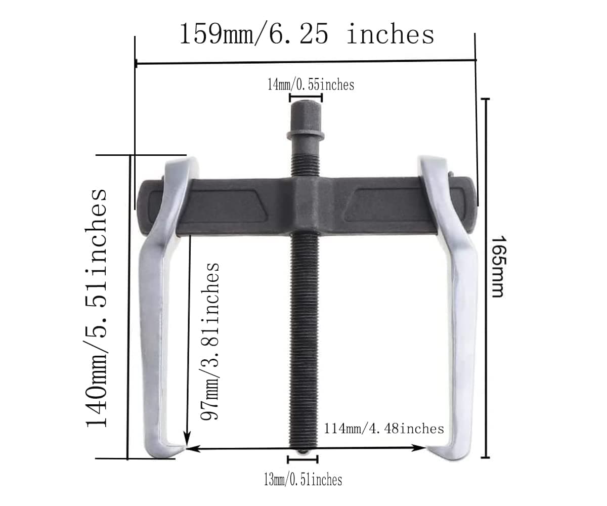 TAO+ 6 Inch Single Hook Two Claws Puller Separate Lifting Device