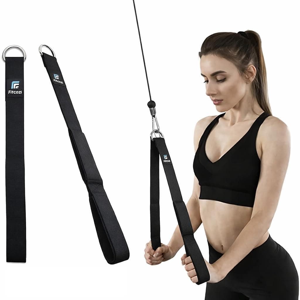 Tricep Rope Cable Attachments, Pull Down Rope Single Grip, Multi Workout Rope for Cable Machine, 2 Loops Handles(21.5'' & 17'' Lengths), Home Workout, Tricep Pull Down, Biceps Curl, Pilates