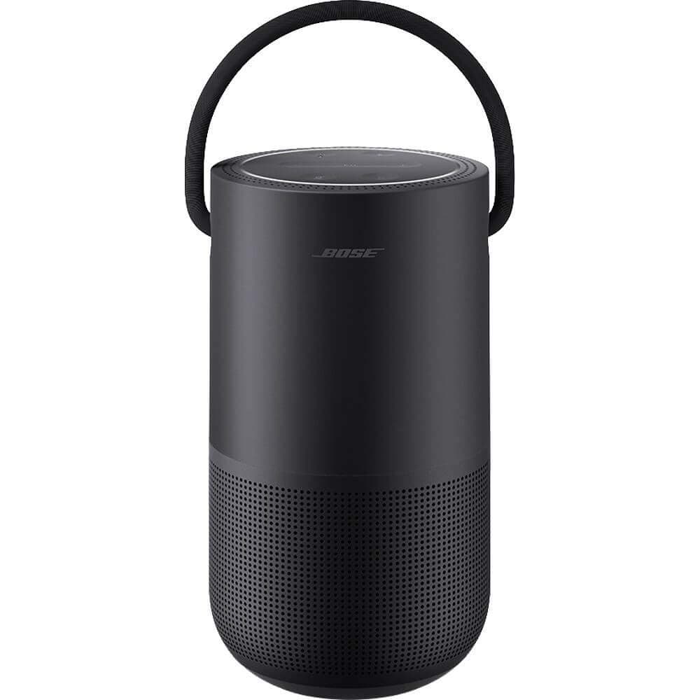 Portable Smart Wireless Bluetooth Speaker with Alexa Voice Control Built-in, Wi-Fi Connectivity, 360° Sound, Powerful Bass (Black)