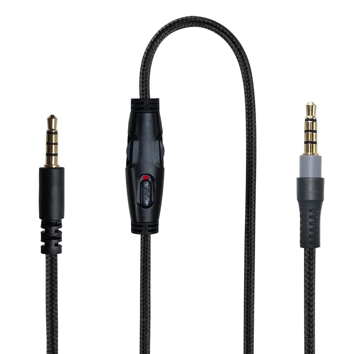 QJYTH Replacement Cable Cord Compatible with Kingston Hyperx Cloud Alpha and Cloud Mix Gaming Headset, Headset Audio 3.5mm Cable with Inline Mute & Volume Control (No Inline Mic, Black)