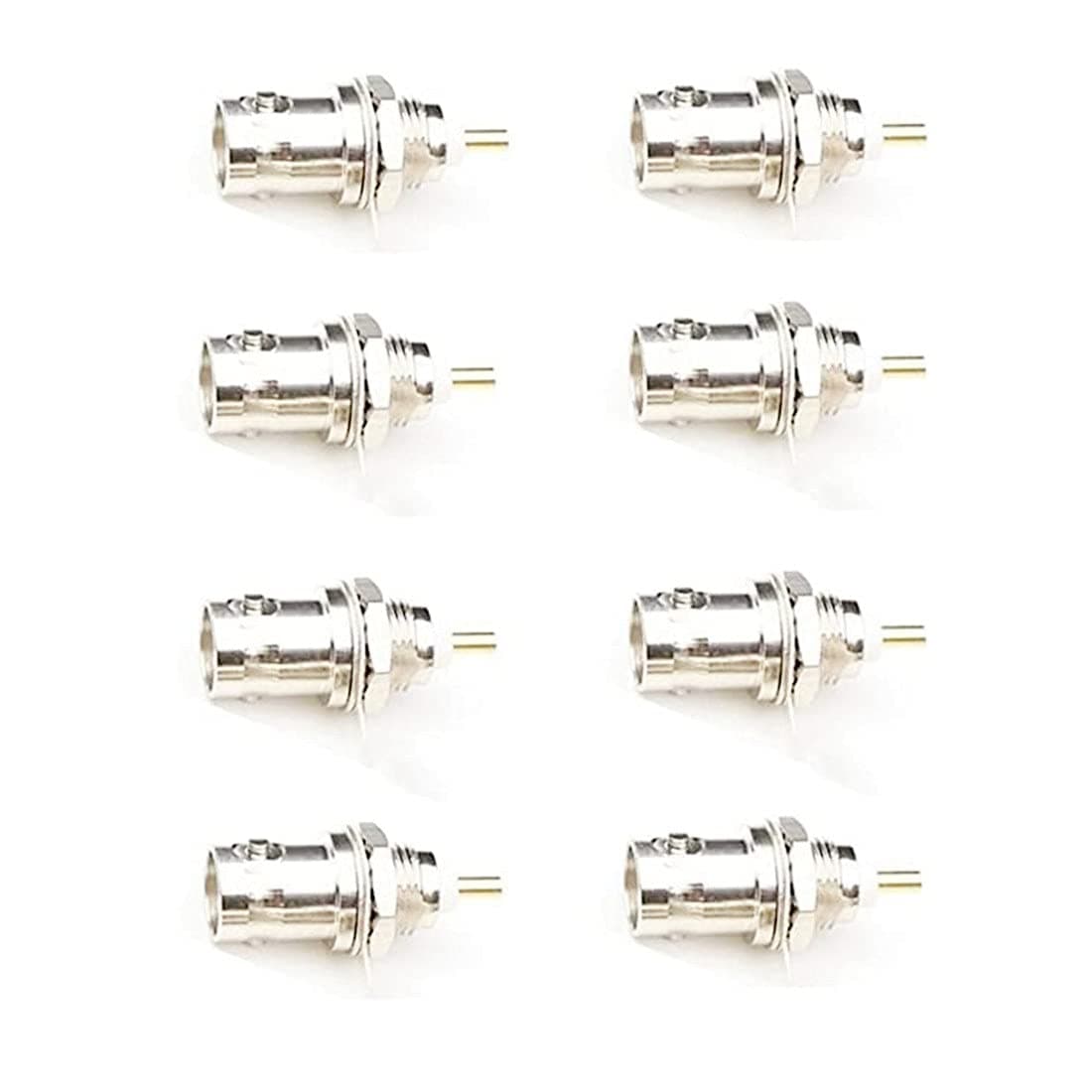 bnafes 8Pack BNC Chassis Panel Mount Socket Female Jack Solder Type Connectors Adapter
