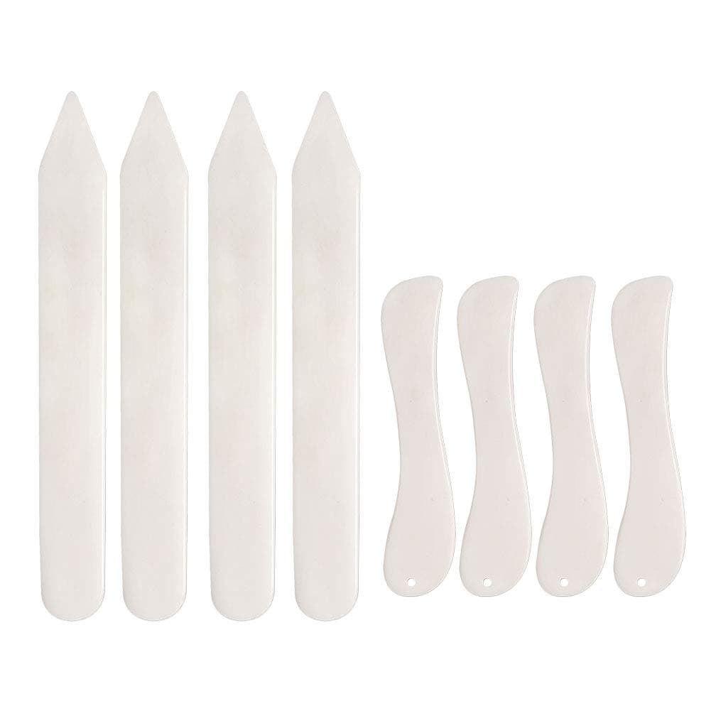 8 PCS Bone Folder Tool, Plastic Bone Folder Paper Creaser Set Scoring Tool for Paper Crafts Book-Binding Card Making and Office Supplies for Diy Handmade Leather Burnishing Bookbinding Books Cards