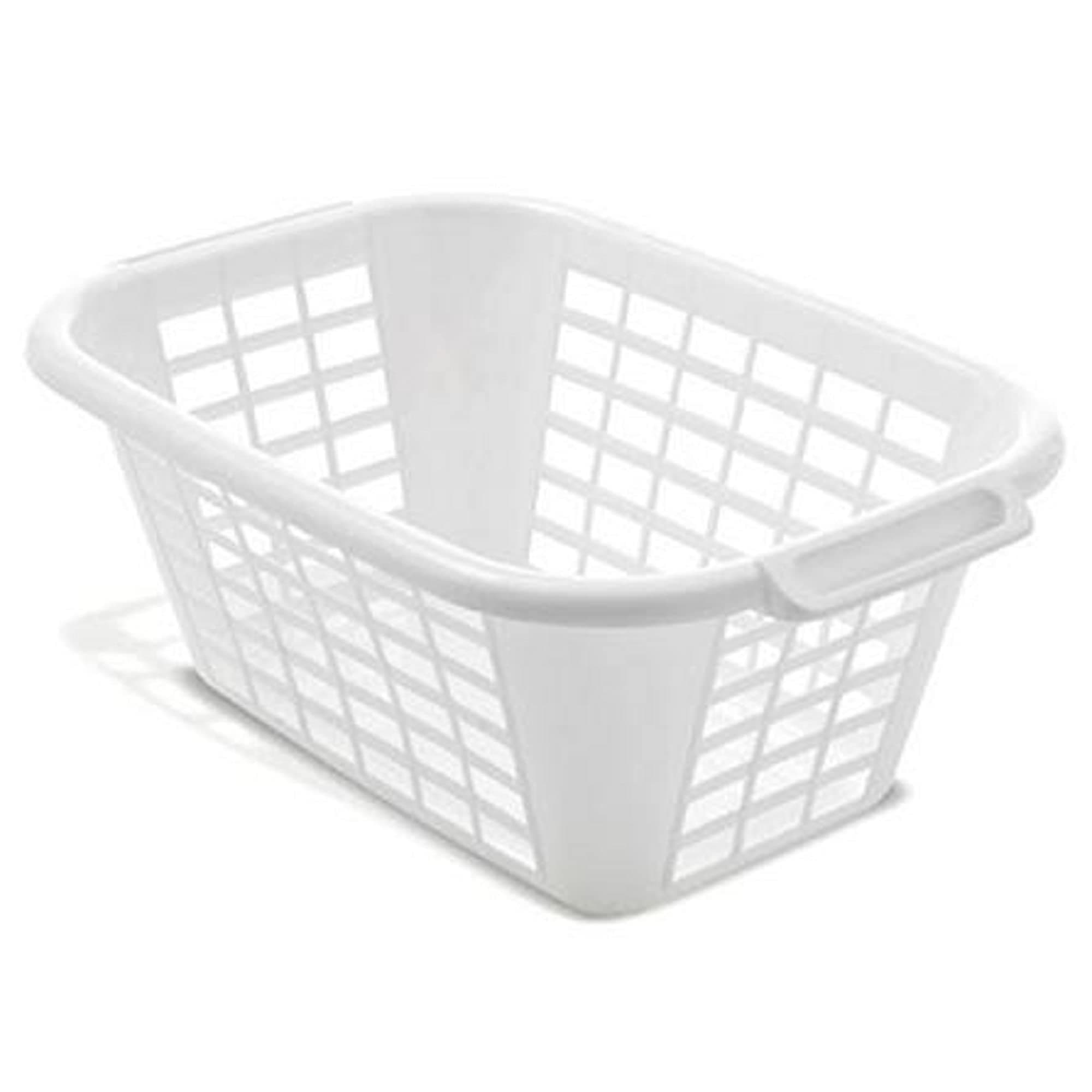 510610 Rectangular Laundry Basket in White, 1 - Pack