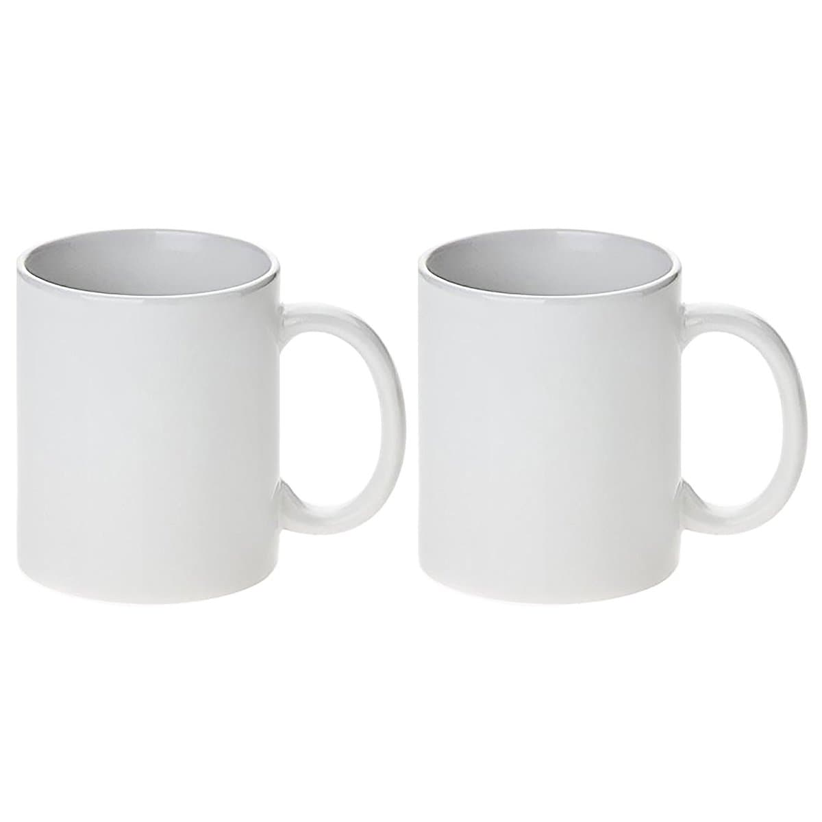 White Ceramic Sublimation Coffee Mug - 11oz - 2 Pack