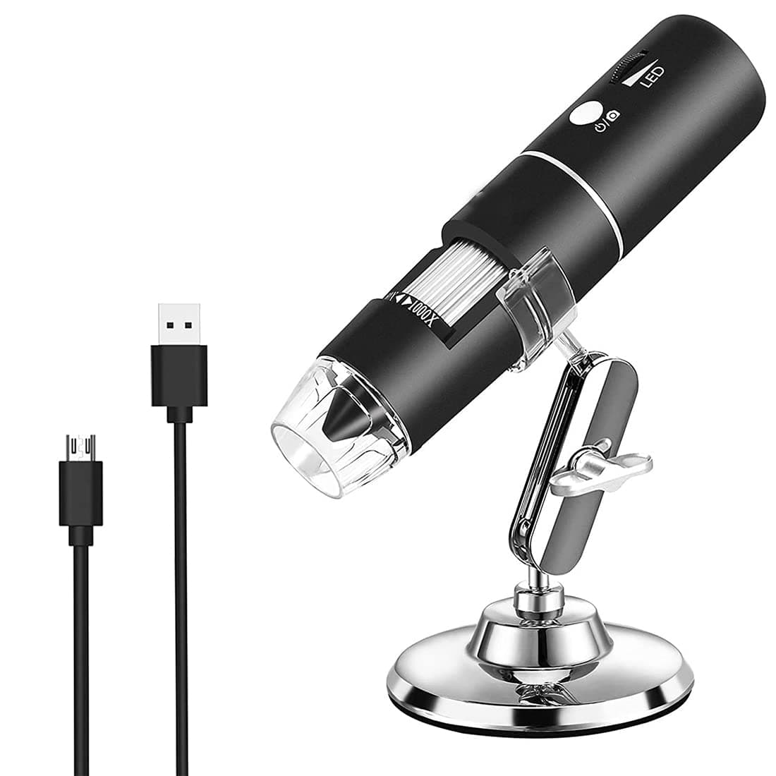 Tobo USB Microscope, 1000x High Power Digital Microscope with 8 LED Lights, Compatible with Windows, Android and Mac (Not for iPhone)