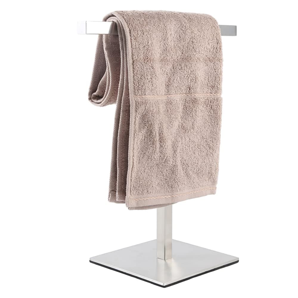 Silver Square T-Shape Hand Towel Stand