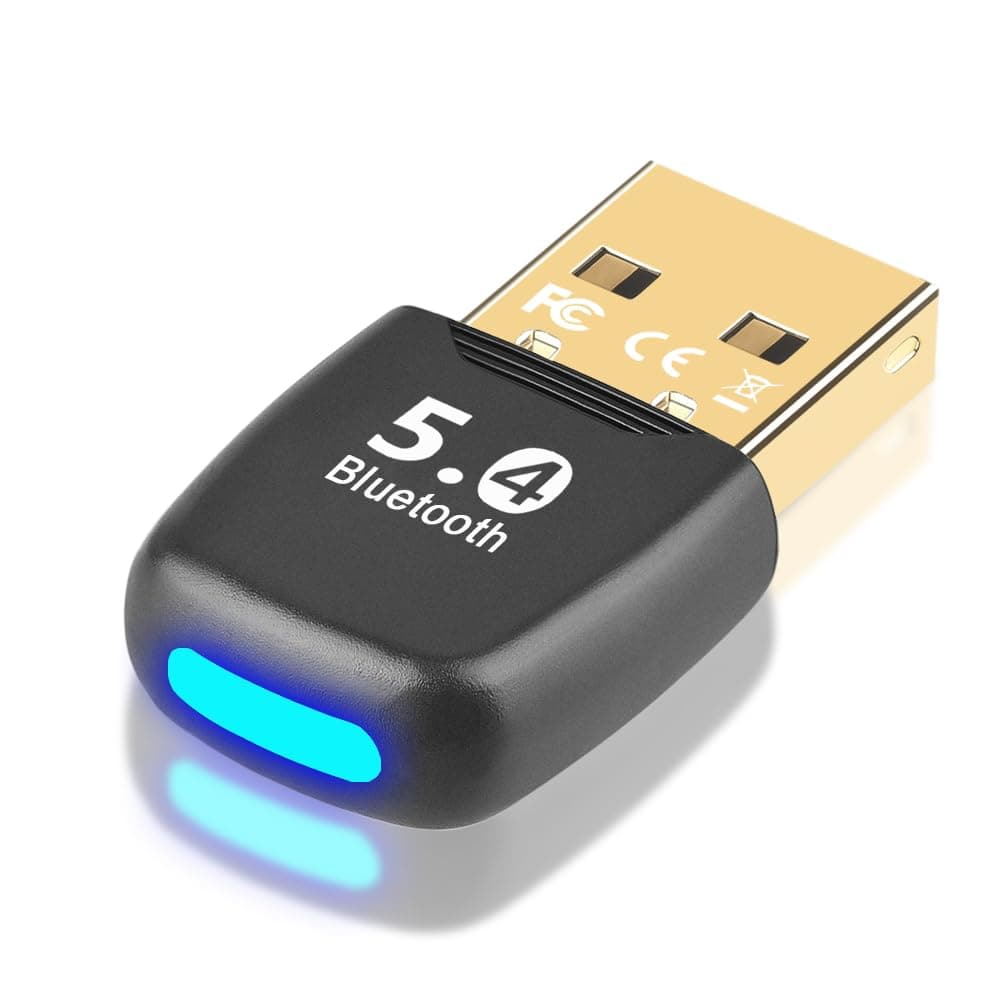 Bluetooth Adapter, Universal USB Receiver,Bluetooth Adapter for PC, Bluetooth 5.4 Dongle Receiver, Plug and Play, EDR & BLE, Supports Windows 11/10/8.1/7 for Desktop, Laptop