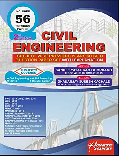 Civil Engineering Subject Wise Solved 56 Papers With Explanation 2nd Edition Paperback – 1 January 2019