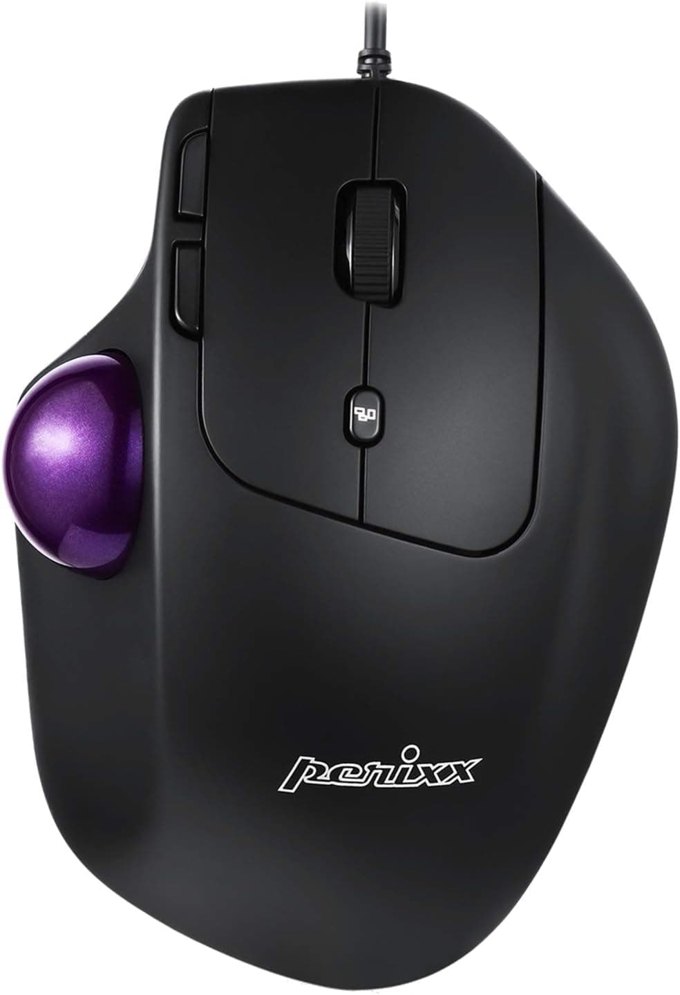 perixx PERIMICE-520 Wired USB Ergonomic Trackball Mouse, Adjustable Angle, 8 Button Design, Black
