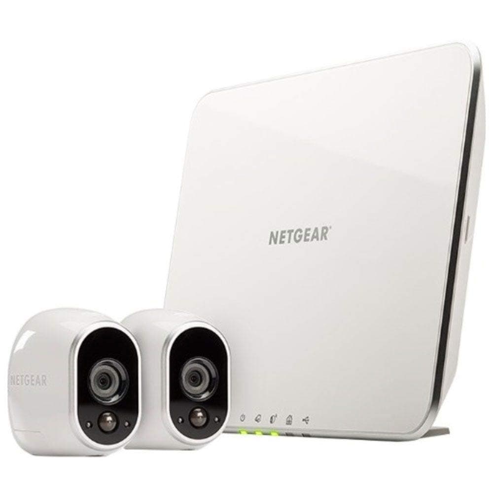 NETGEAR Arlo Smart Security - 2 HD Camera Security System,Wire-Free, Indoor/Outdoor with Night Vision (VMS3230) (VMS3230 (Renewed)