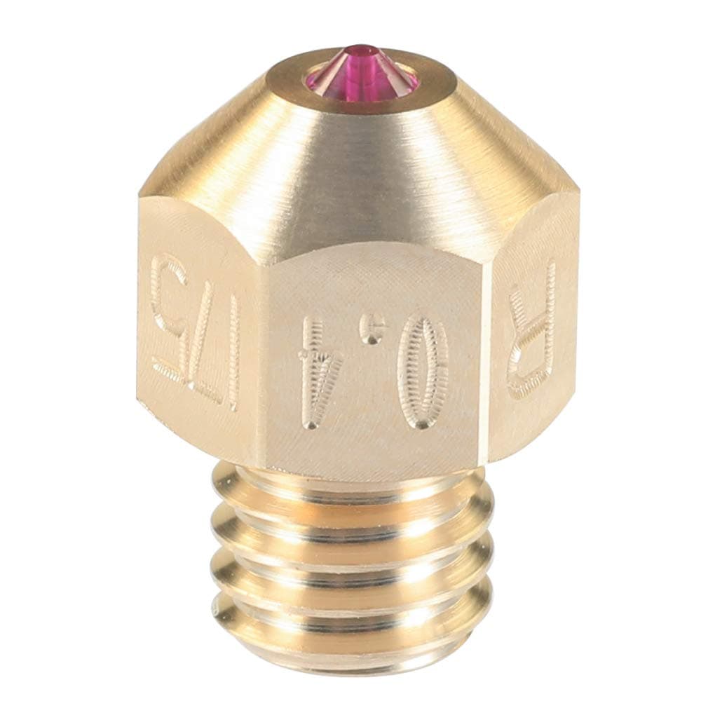 High Temperature 3D Printer Parts 1Pcs MKR-01 Brass Ruby Mk8 Nozzles 1.75MM 0.4MM for Mk8 Nozzle Hotend (1.75MM-0.4MM)