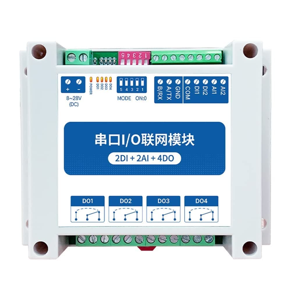 Modbus RTU I/O Network Module RS485 Control I/O with Serial Port 2DI+2AI+4DO MA01-AACX2240