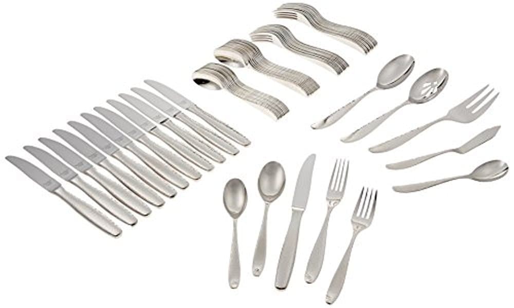 Palmer 65pc Flatware Set, 65 Piece, Silver