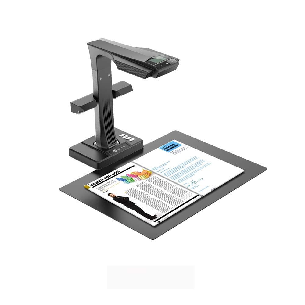 Document Scanner, CZUR ET16 Plus Book Scanner Professional Scanner Document Camera with 16MP Auto-Flatten Technology 180+ Languages OCR Function Compatible Windows7 / 8/10/11, XP Mac