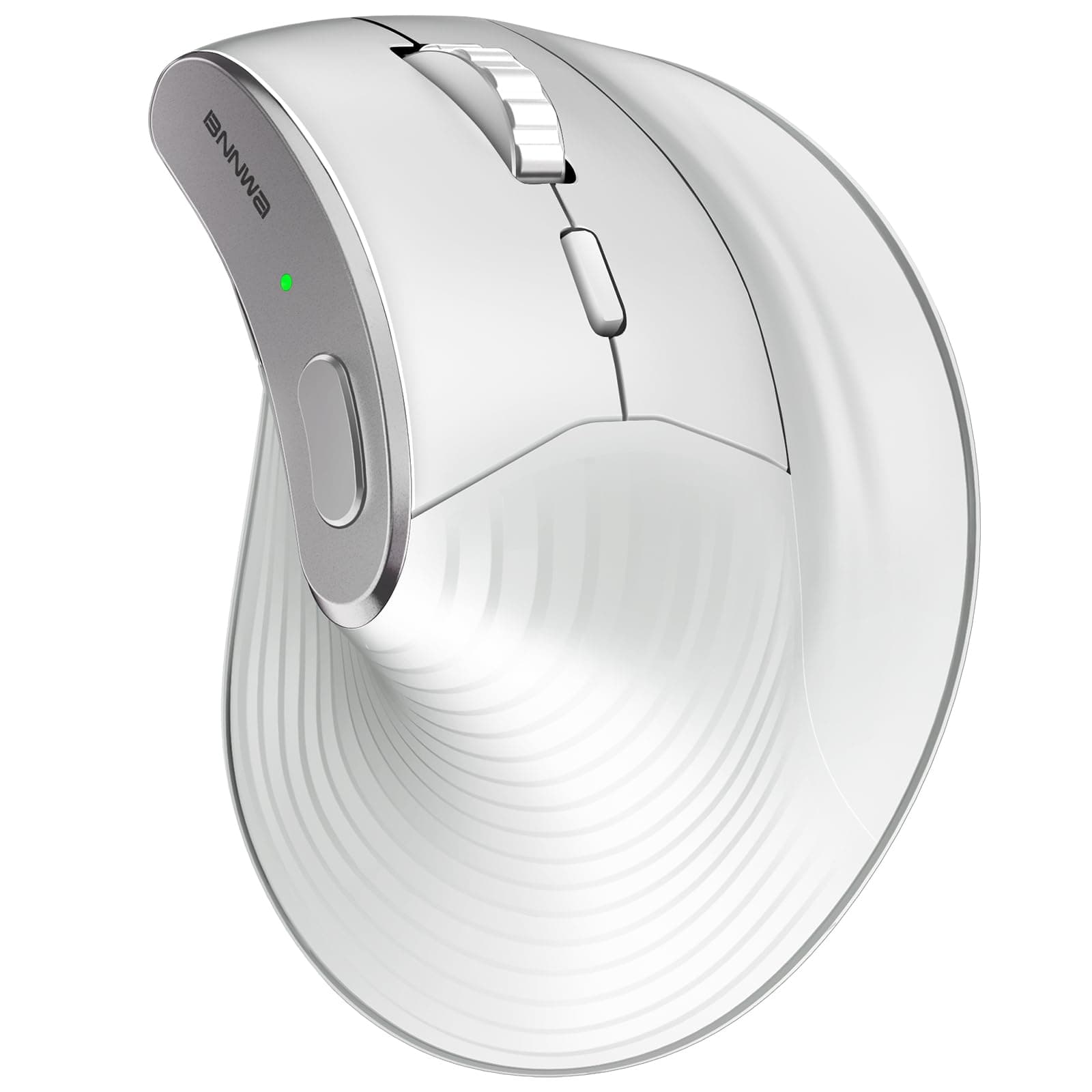 Wireless Vertical Ergonomic Mouse, Multi-Device(Bluetooth + 2.4G Connection), 4 Adjustable DPI, 7 Buttons Computer Mouse for PC, Laptop, Desktop, MacBook - White