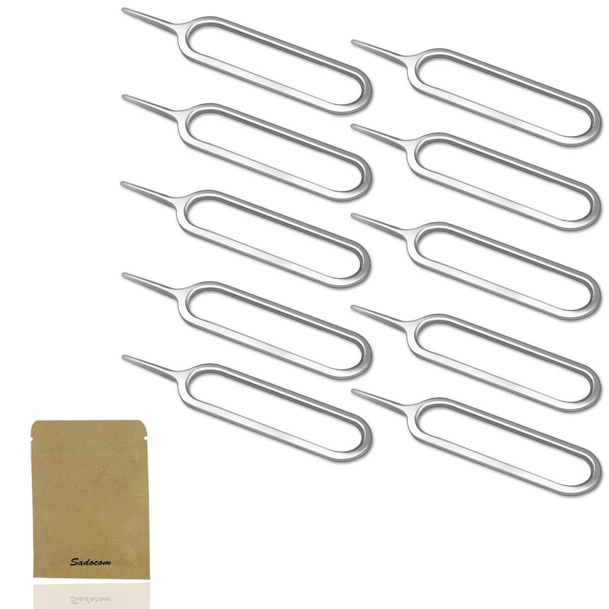 10 Pcs SIM Card Ejector Removal Tool Pin for all Models iPhone, Samsung Galaxy, LG, Smartphone