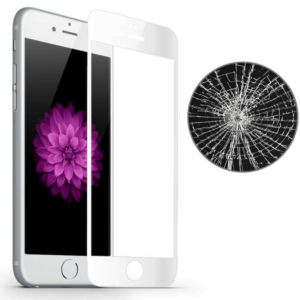 seninhi for iPhone 7 Plus iPhone 8 Plus 5D Screen Protector Full Cover Tempered glass film for to Apple iPhone7 Plus iPhone8 Plus 5.5-inch black edge protection (full screen white)