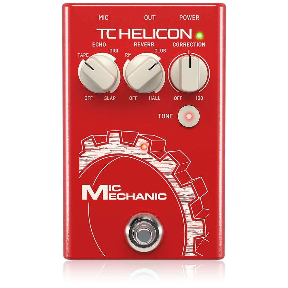 MIC MECHANIC 2 Ultra-Simple Battery-Powered Vocal Effects Stompbox with Reverb, Echo and Pitch Correction, Compatible with PC and Mac