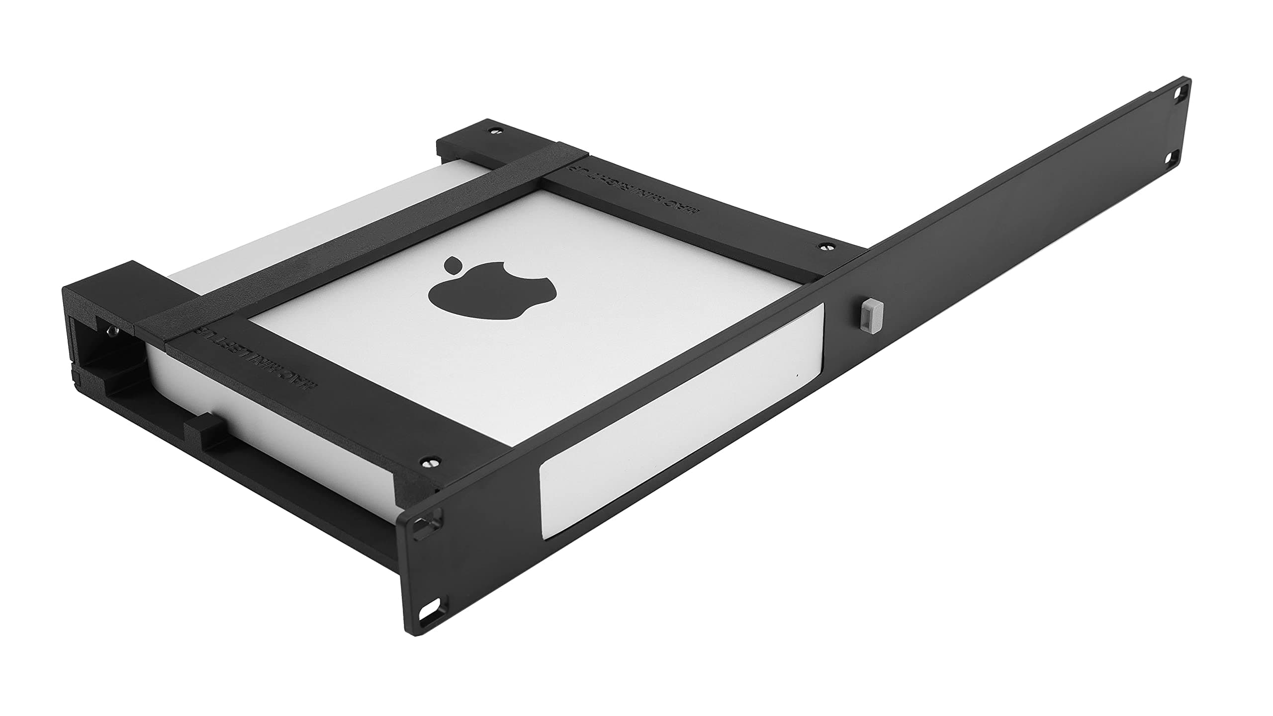 Mac Mini rack mount with on/off button 19inch 1U, TIRAPPLEMINI19I1UBLK