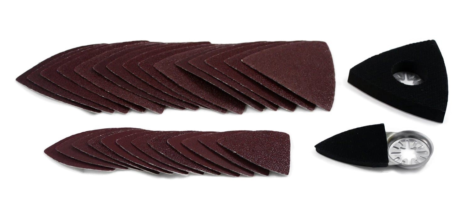 ABN Oscillating Fein Multitool and Finger Sanding Pad with Assorted 40-240 Grit Sandpaper – 29-Piece Universal Kit