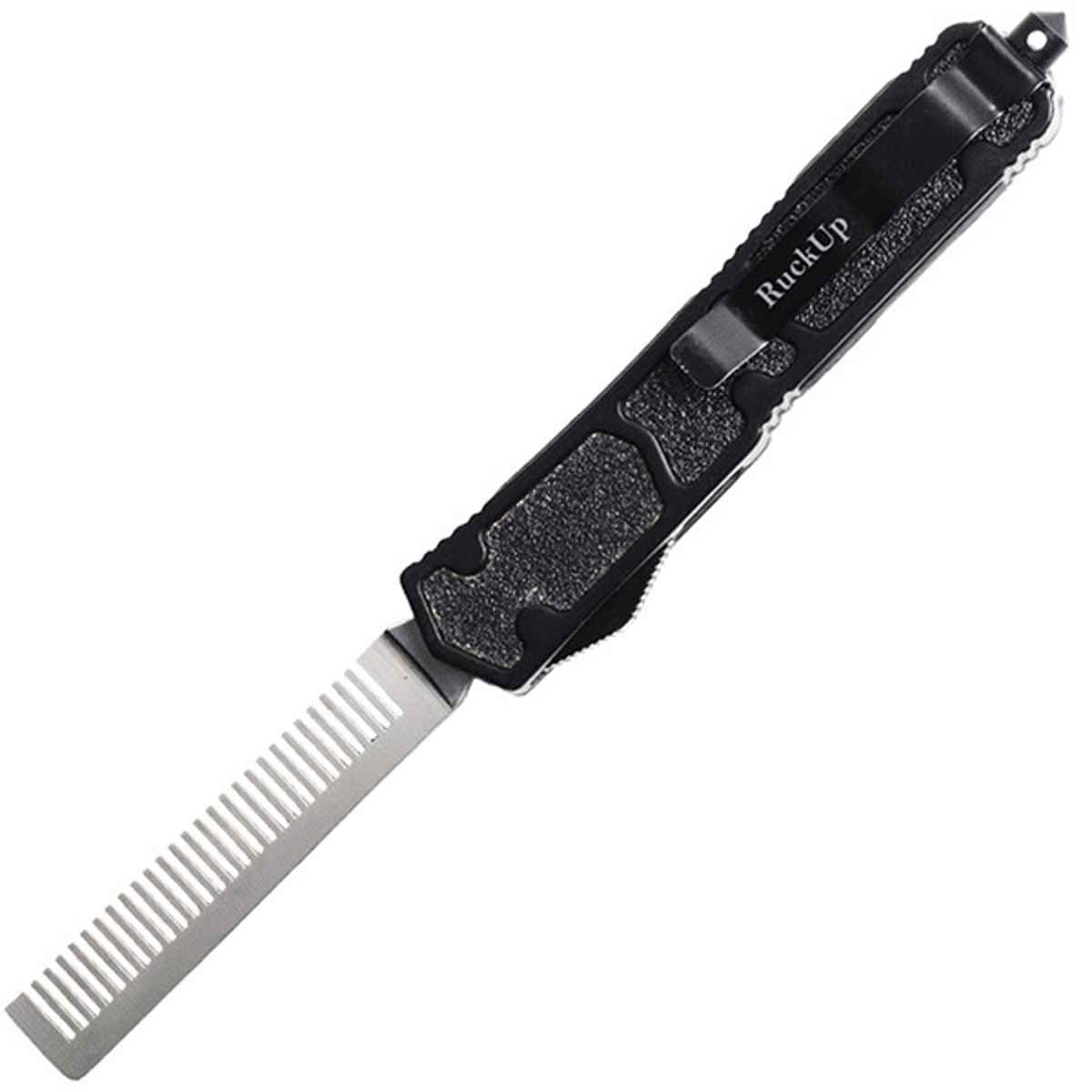 Infinity Commerce Inc. RuckUp Double Action OTF Beard Comb - Black Handle