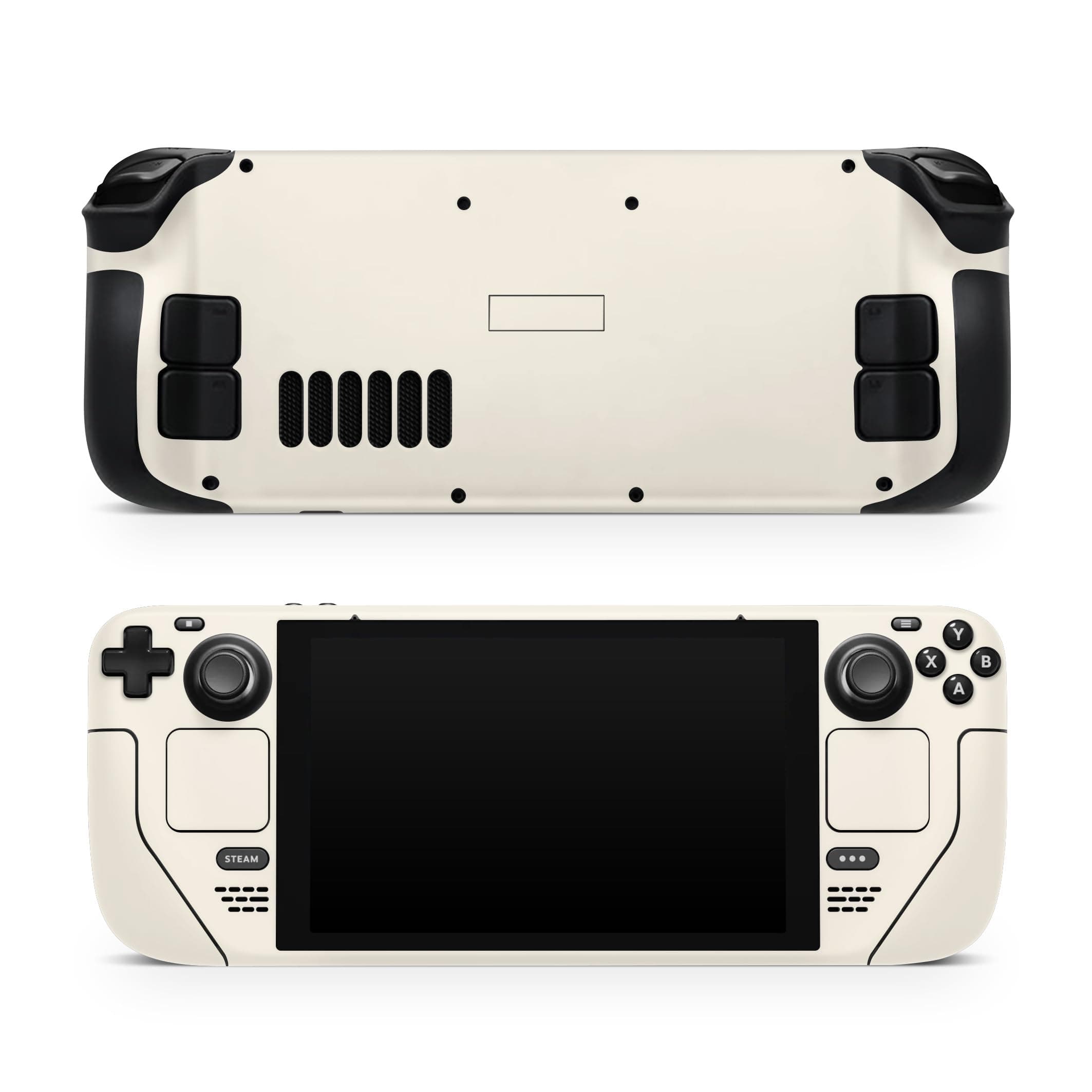 TACKY DESIGN Solid Color Steam Deck Skin for LCD and OLED Models - Premium 3M Vinyl Decal Full Wrap Cover Sticker (Cream)
