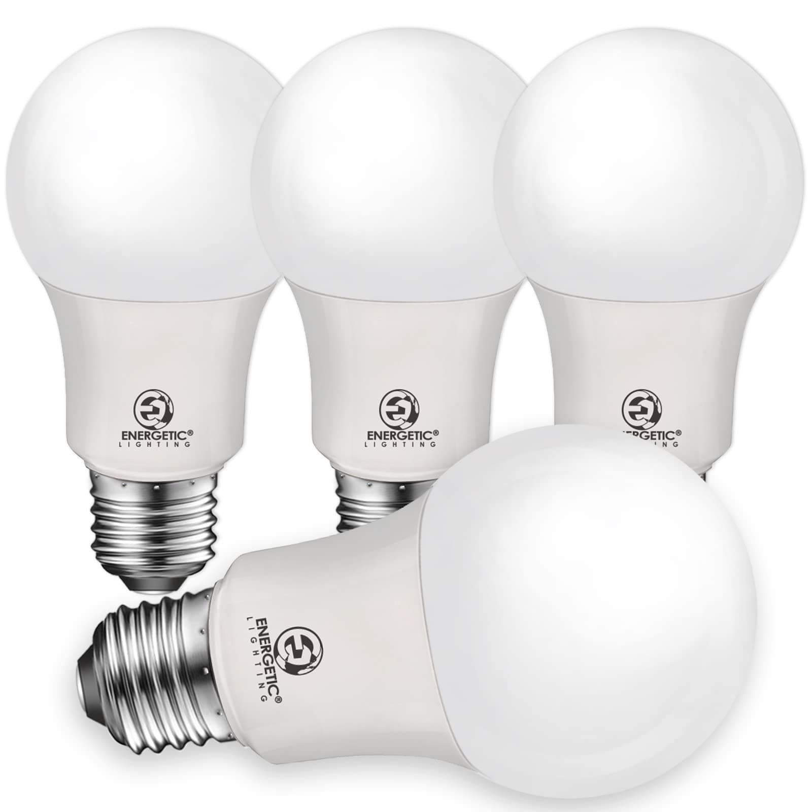 40W Equivalent A19 LED Light Bulb, Soft White 2700K, ETL Listed, E26 Standard Base, Non-Dimmable LED Light Bulb, 4-Pack