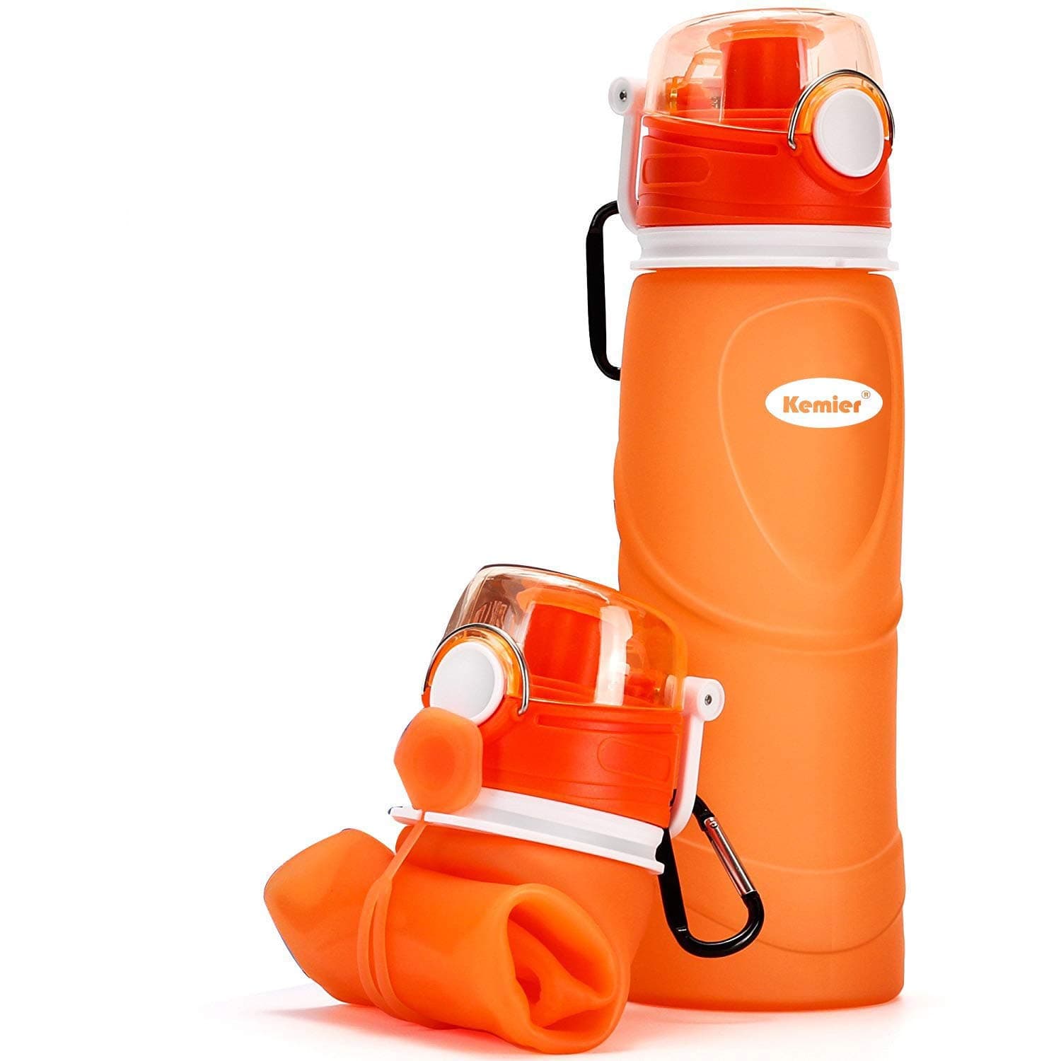 Collapsible Silicone Water Bottles-750ML,Medical Grade,BPA Free Travel Water Bottle Can Roll Up,26oz,Leak Proof Foldable Sports & Outdoor Water Bottles