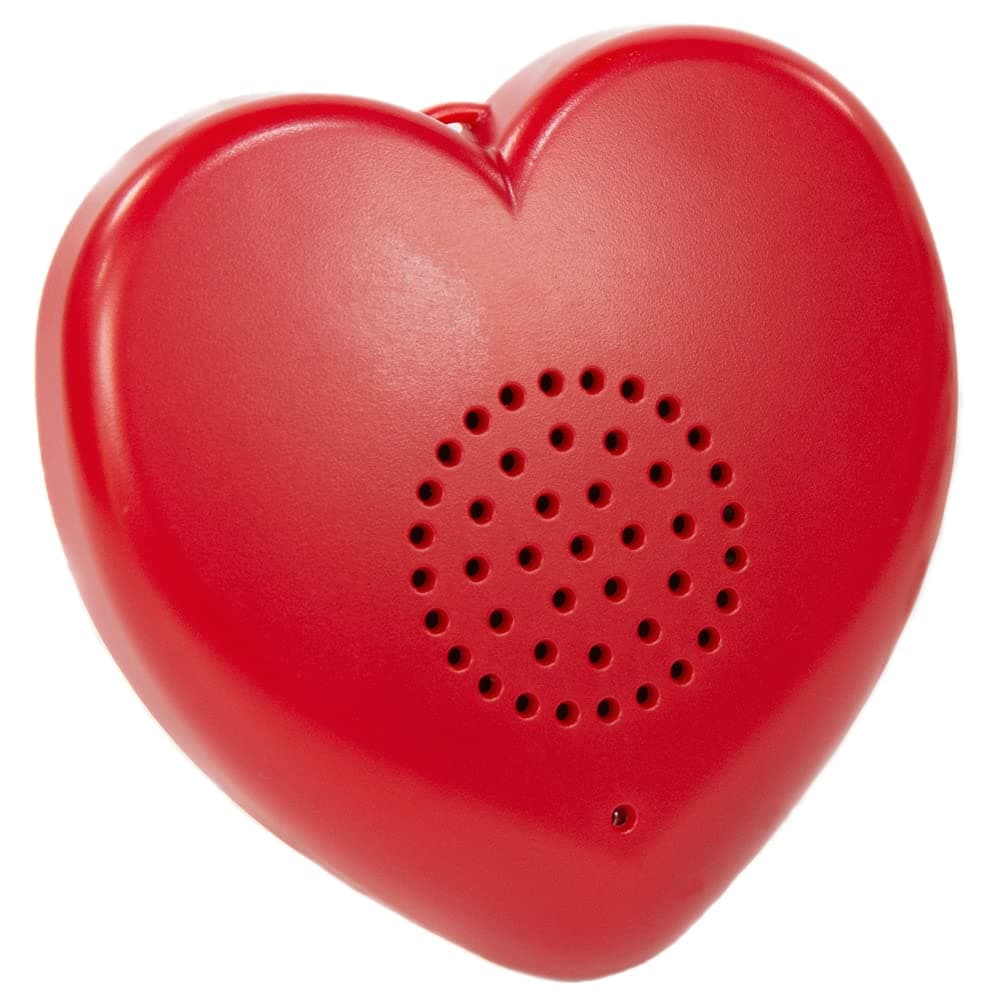 Talking Products, Talking Heart Voice Recordable Sound Button, 2 Minutes. Create Your own Personalised Talking Teddy Plush Toy, Baby Heartbeat Keepsake or Valentines Day Gift (Red)