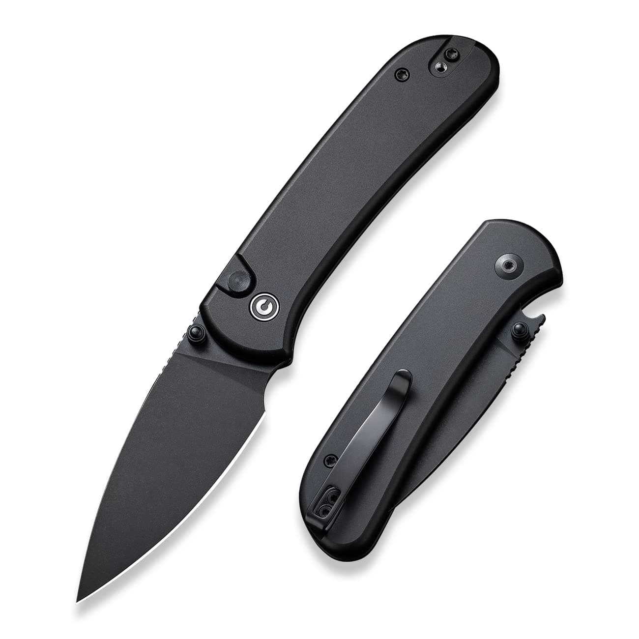 Pocket Folding Knife- Button Lock Knife with Thumb Stud Opener for EDC, 2.98" 14C28N Blade Aluminum Handle, Qubit Utility Knife for Men Women Gift C22030E-1