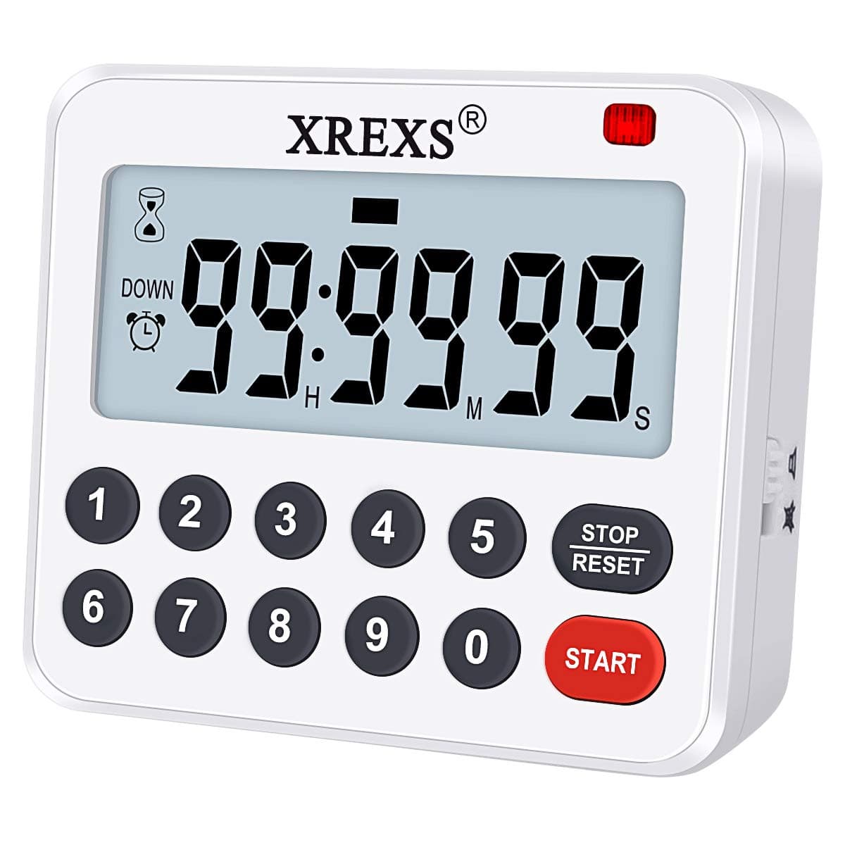 XREXSDigital Kitchen Timer Magnetic Countdown Up Cooking Timer Loud Alarm and Mute Optional, Magnet and Stand, Large Display Classroom Timer for Teachers (2 Batteries Included) Upgraded Version