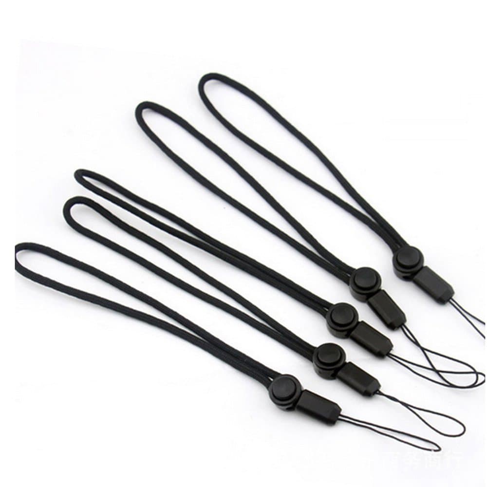 5 Pack Nylon Lanyards Adjustable length,For USB Flash Drive Cell Phone Key ipod Mp3 Mp4 ID Card Badge and Other Small Electronic Devices (Black)