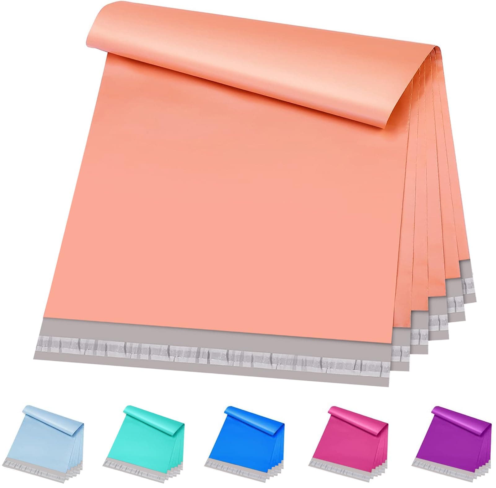 Metronic Poly Mailers 12x15.5 100 Pack, Medium Size Shipping Bags for Clothing, Strong Self-Seal Mailers Poly Bags Shipping Envelopes, Thick Mailing Bags Package Bags for Small Business, Peach Pink