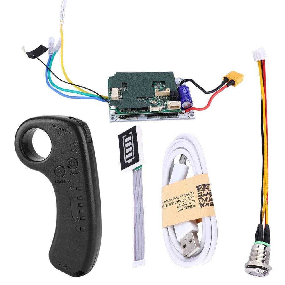 42V Electric Skateboard Controller Remote,Mini Remote Controller Receiver for Electric Skateboard Control Single Drive ESC Substitute Control Mainboard with Remote Electric Skateboard Esc Kit