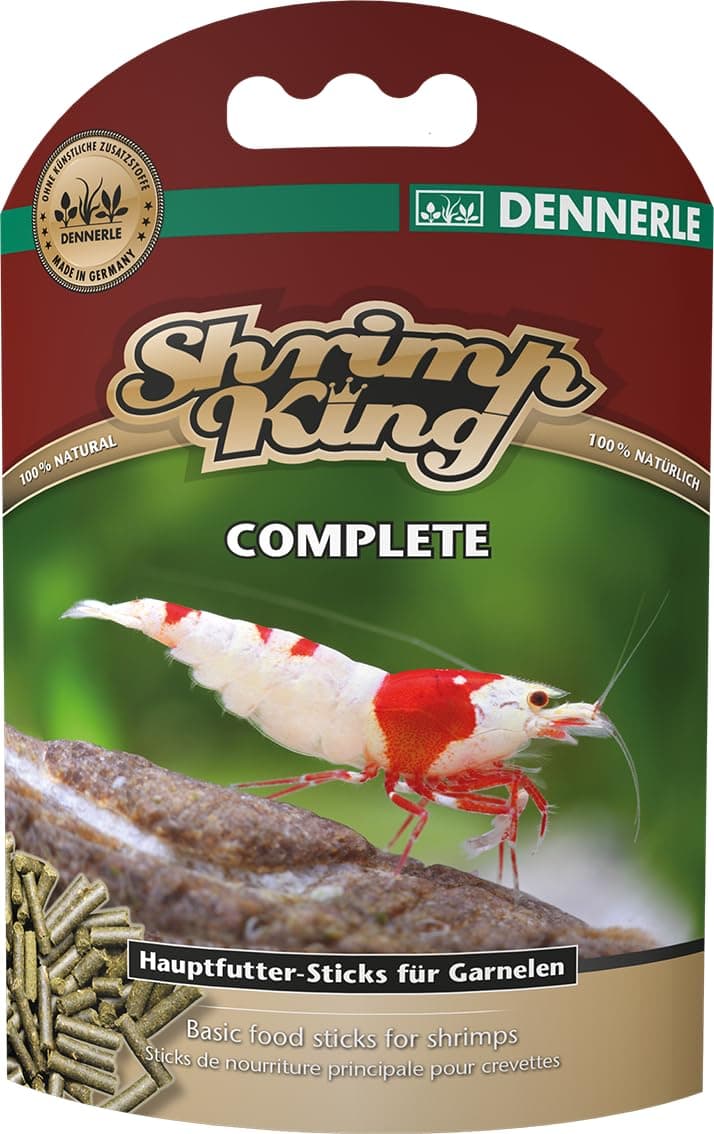 Dennerle Shrimp King Complete 1.587 oz (45g) - Premium Shrimp Food for Balanced, Healthy Growth, molting, colorfulness and Joy of Reproduction