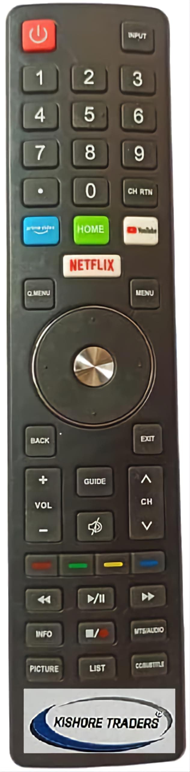 Remote Control Compatible with eAirtec Smart Led Tv (Please Match Your Old Remote with Given Image for Work It Must Be Exactly Same As Shown in Image)