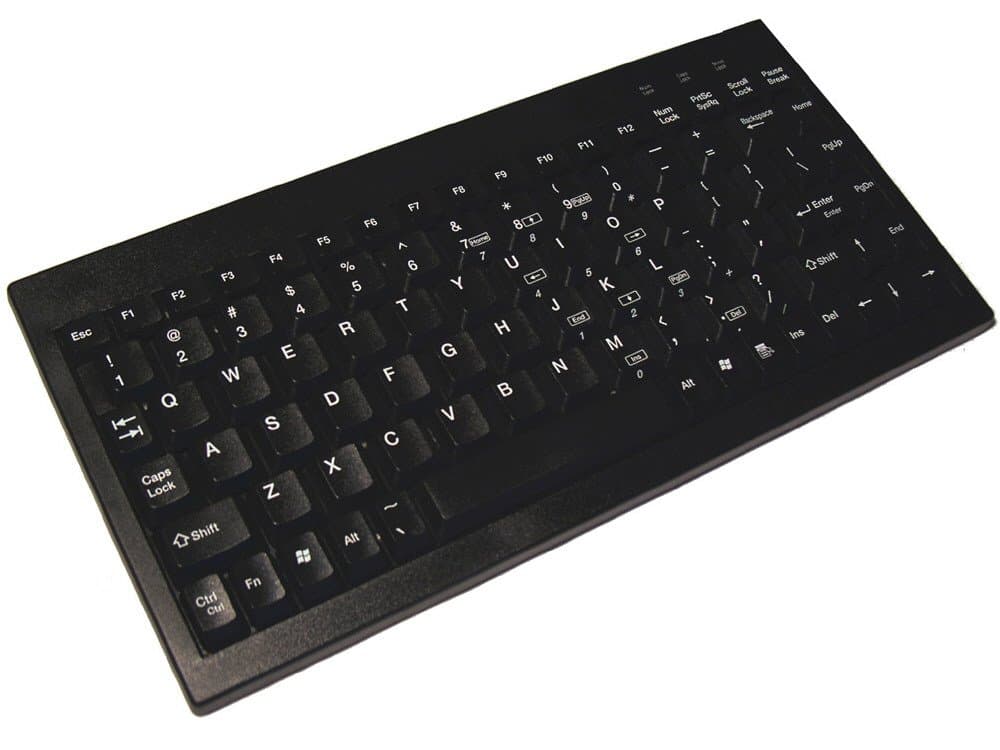 ACK-595 - Mini Keyboard with Embedded Numeric Keypad (Black)