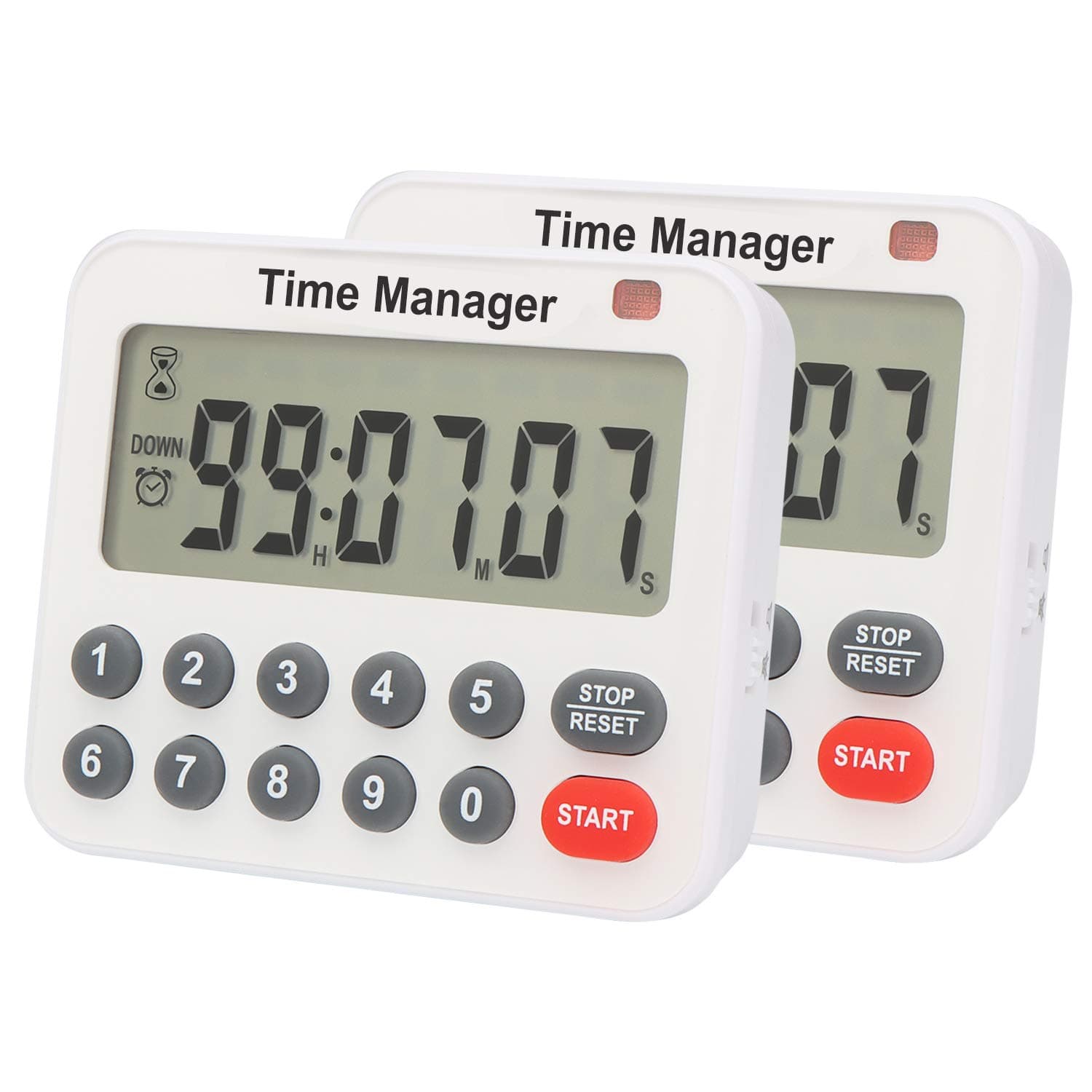 Magnetic Digital Kitchen Timer with Direct Numerical Keypad, Loud Alarm - 99Hr Countdown Count Up Timer for Cooking Baking Classroom, Batteries Included