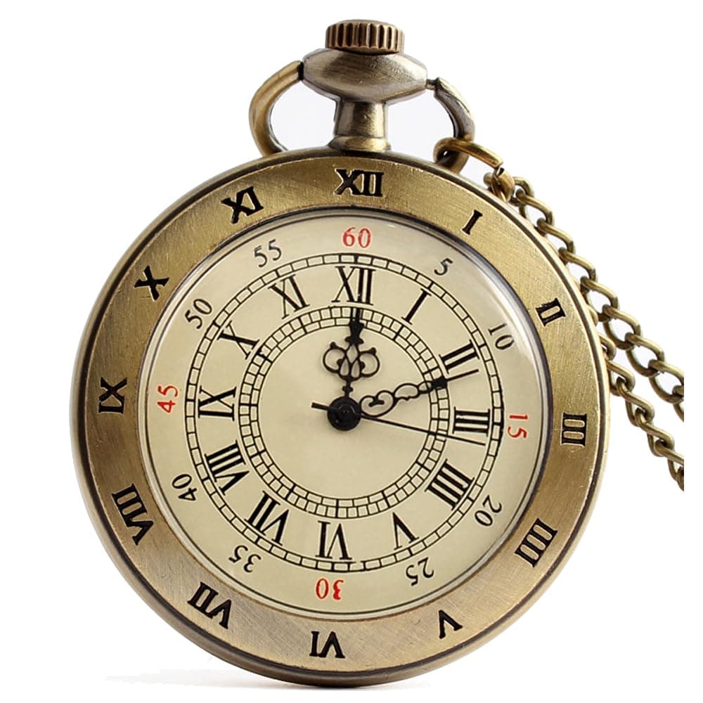 Fogitbok Vintage Pocket Watches for Men with Chains, Analog Pocketwatch for W...