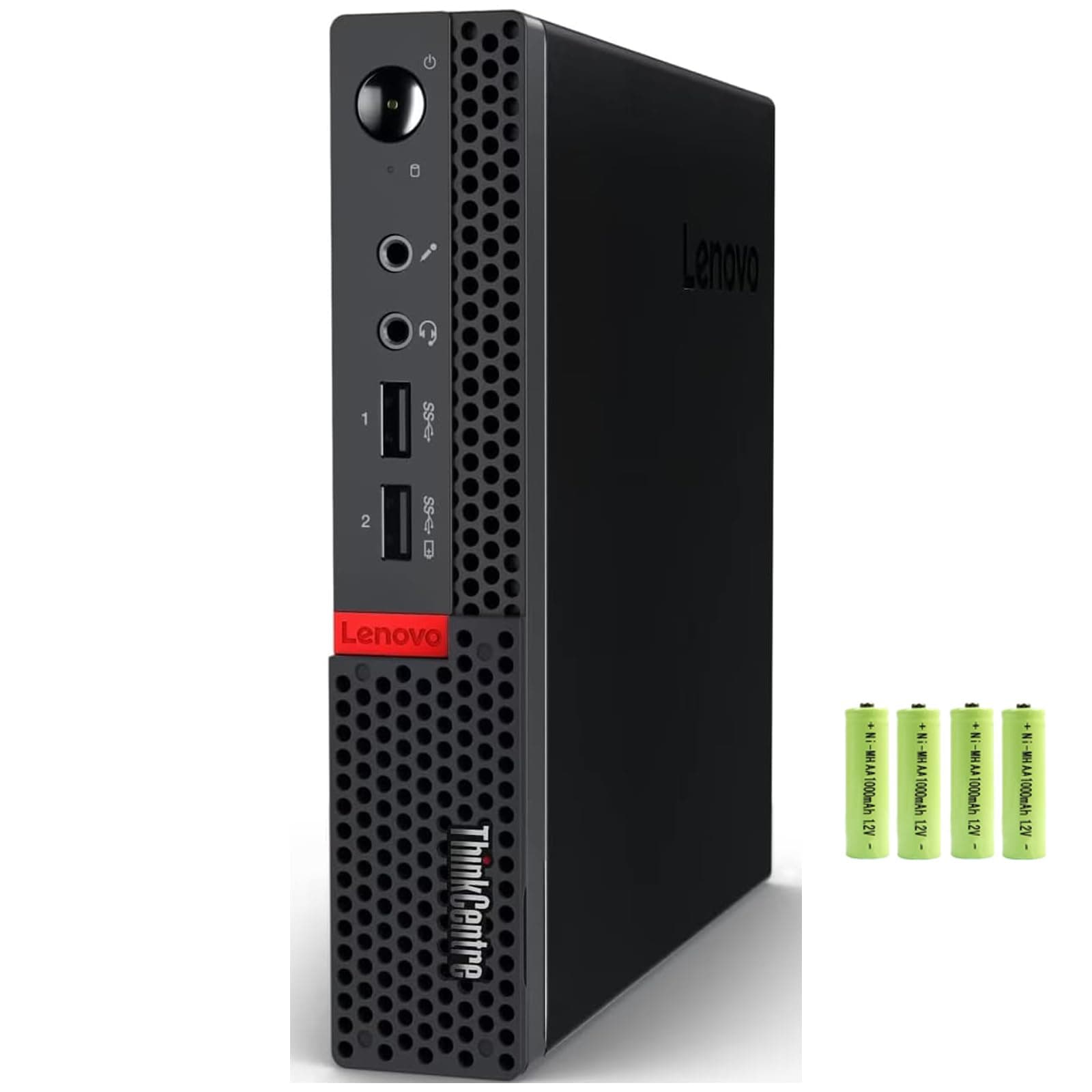 Lenovo ThinkCentre M625 Mini Desktop Computer PC Windows 11 Home, 2-core AMD A4-9120C (up to 2.4 GHz), 8GB RAM, 256GB PCIe SSD, AMD Radeon R4 Graphics, 2x Display Ports, 6x USB Ports, RJ-45, w/Battery