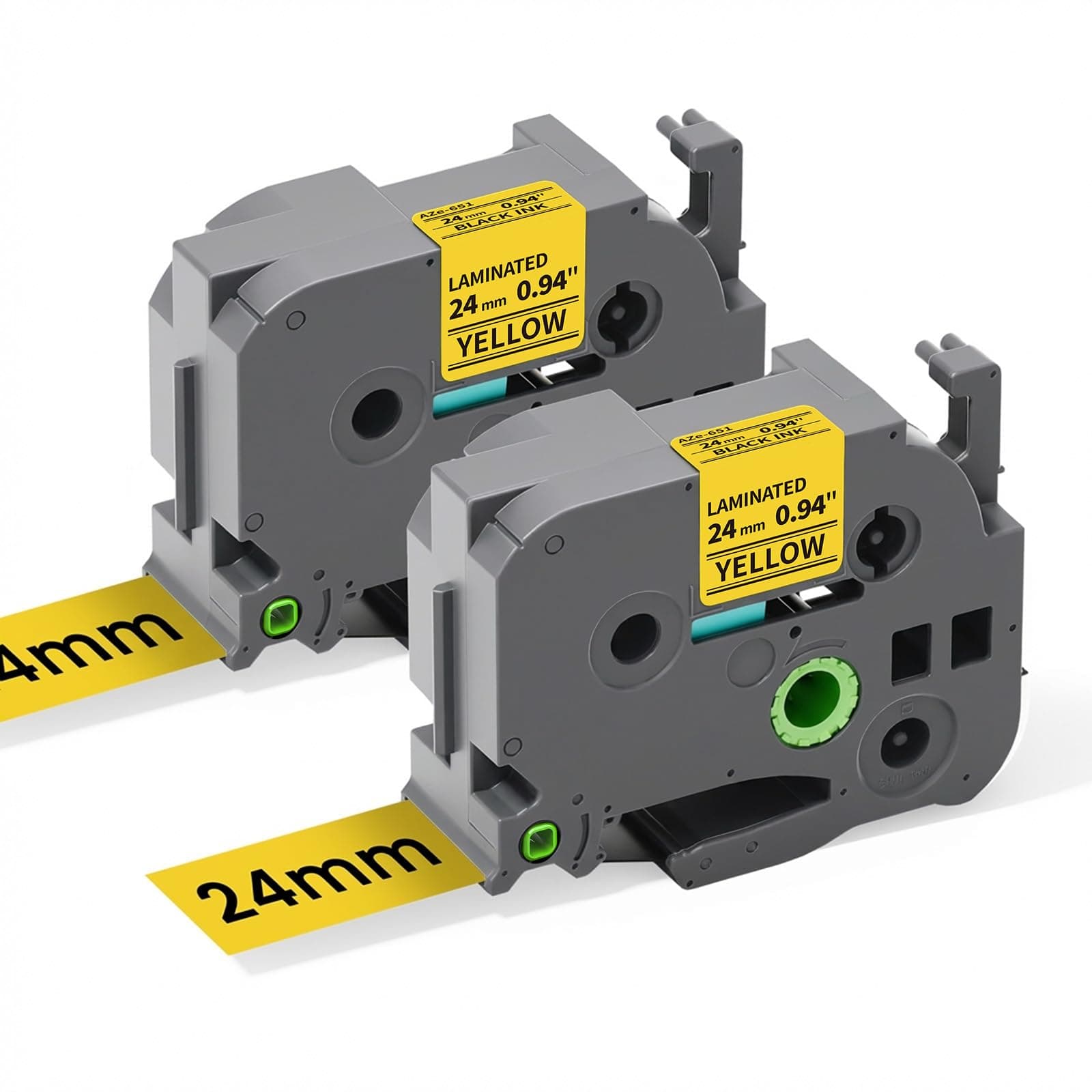 COLORTY Replacement for Ptouch Label Tape TZe-651 Black on Yellow 24mm for Brother Label Maker Tape 1 Inch TZ 24mm 0.94 Laminated Compatible with Brother PT-D600 PT-P710BT PT-P750W