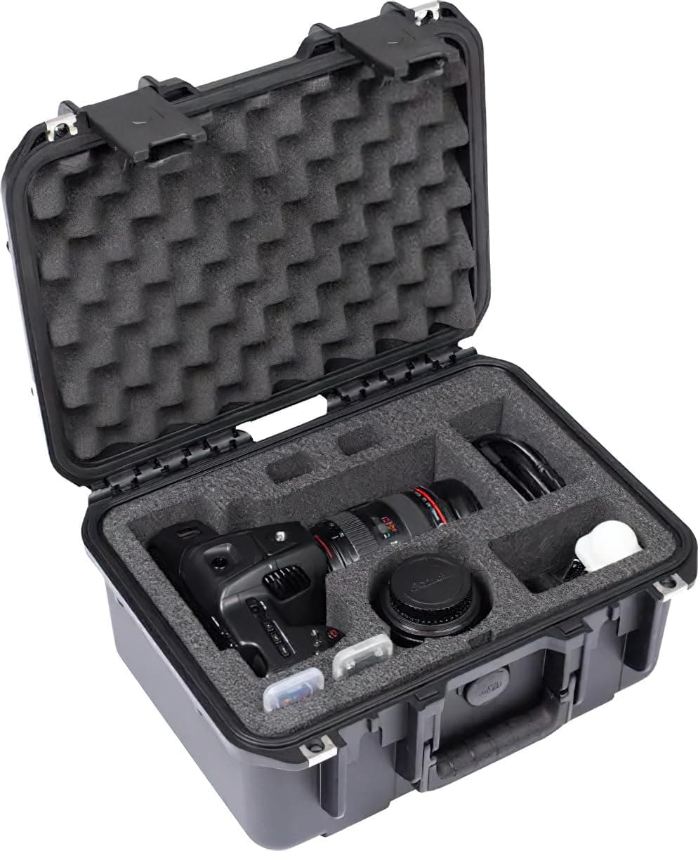 SKB Cases iSeries 1309-6 Camera Case with Custom Foam Interior for Blackmagic Design Pocket Cinema Camera 6K Pro and Accessories