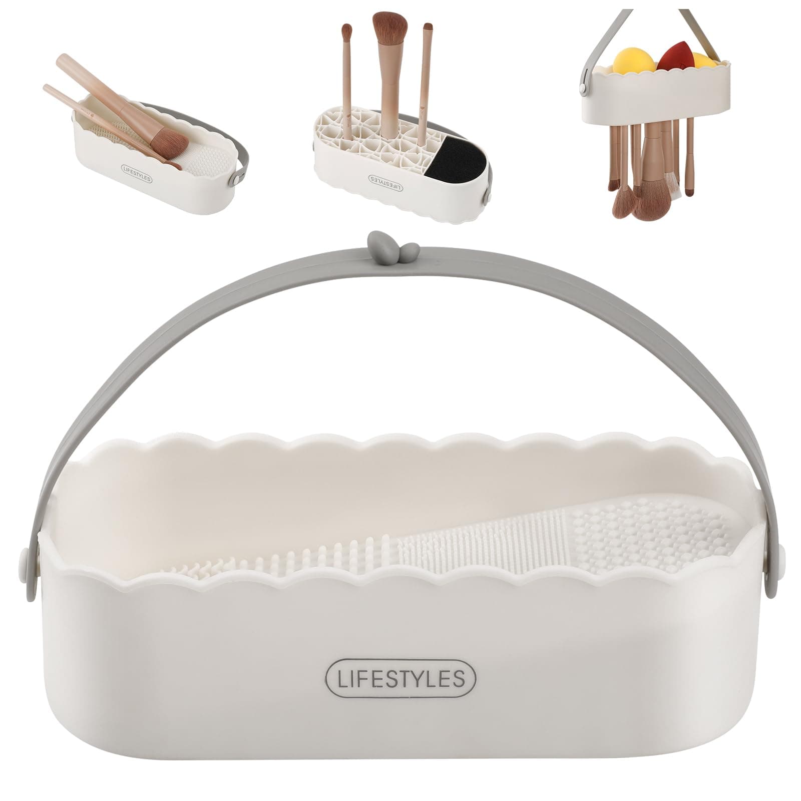 DUcare Makeup Brush Cleaner 4 in 1 Makeup Brushes Sponges Cleaning Mat Removes Cosmetic Color Brush Cleaner Pad for Cleaning Makeup Sponges Brushes