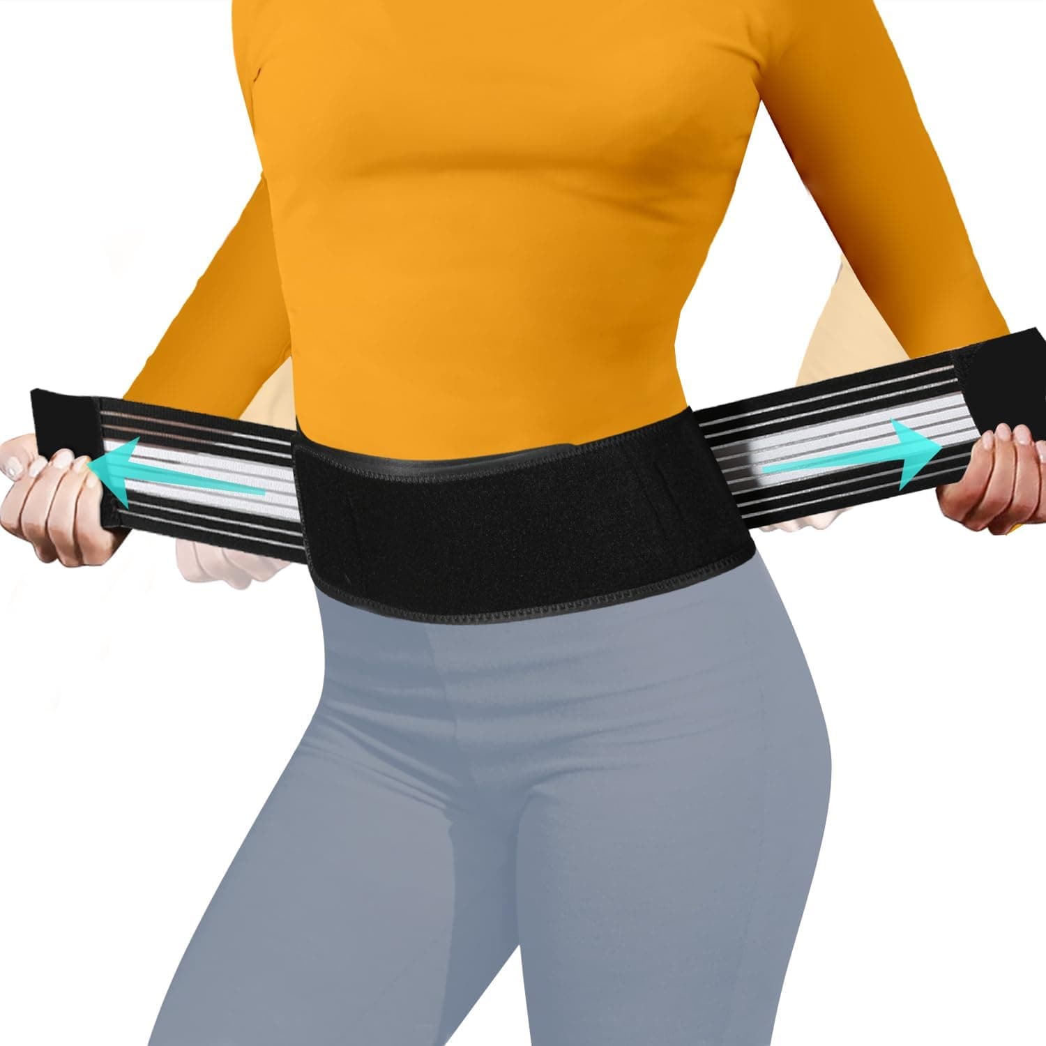 Back Support Belt for Lower Back – Lightweight, Slim & Adjustable Back Brace for Men and Women – Breathable Lumbar Support for Everyday Comfort, Work, and Walking