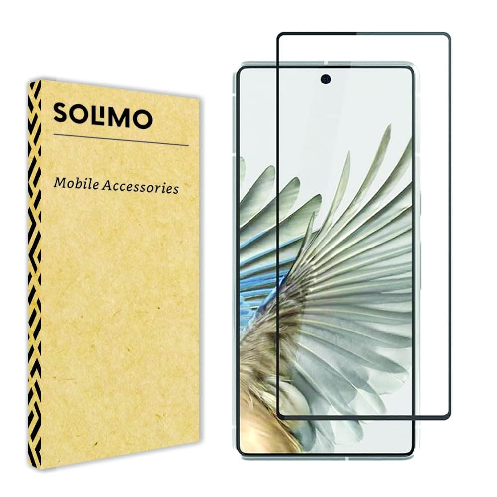 Tempered Glass Screen Protector Compatible for Google Pixel 6A with Edge-To-Edge Protector HD Full Coverage and Easy Installation Kit Black