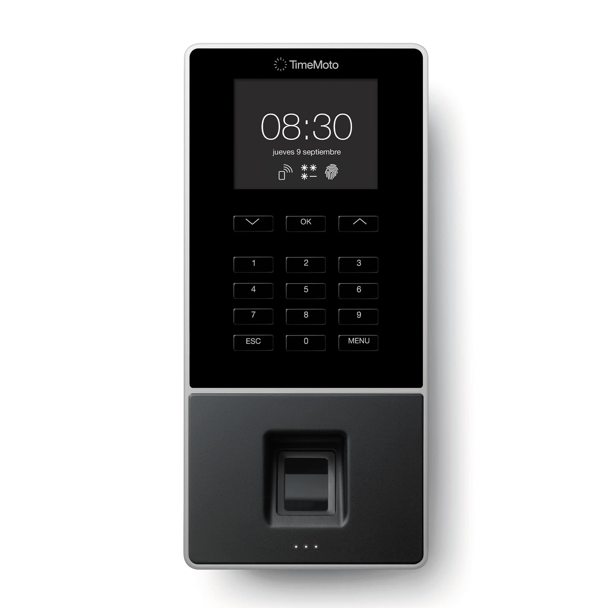 TM—626 Cloud-Based Employee Time Clock with Fingerprint/RFID Badge/Keyfob and PIN, For Up to 200 Users, Worked Hours Reporting, Scheduling, Timesheets, Wi-Fi, App for iOS/Android