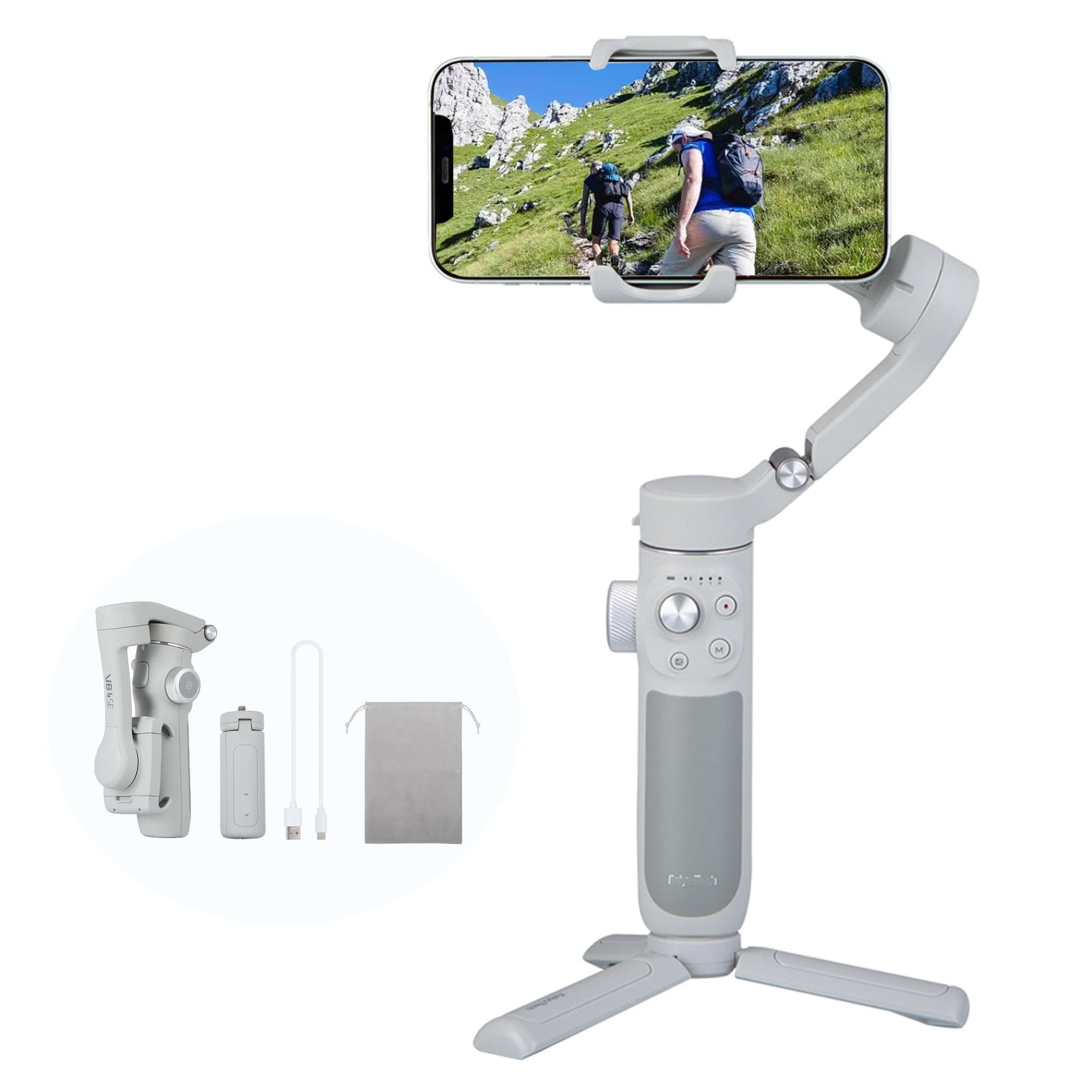 FeiyuTech 3-Axis Smartphone Gimbal Stabilizer – Compact Foldable Video Stabilizer with Bluetooth Control, App Shooting Modes, 1300mAh Battery 9.2 oz Payload – Compatible with iPhone & Android