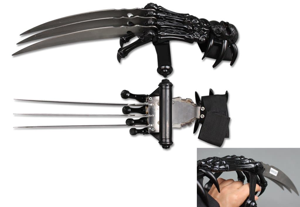 DevilFish 17" Polynesian Skull & Bone Gauntlet Style Claw Dagger