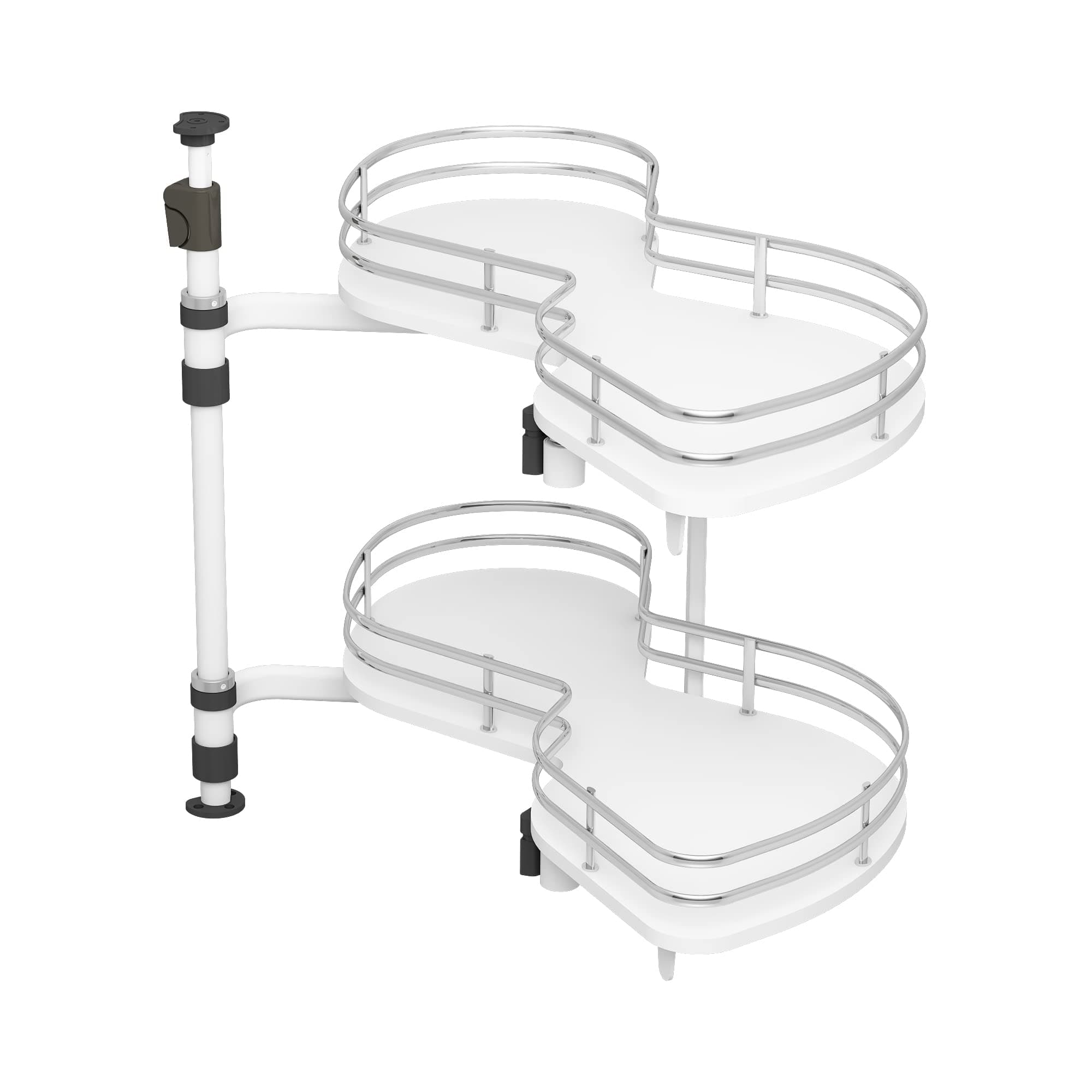 Right Swing Pull Out Organizer for 32" Blind Corner Kitchen Cabinet, 2 Tiers Swing Tray, Soft Close, Right Handed Open