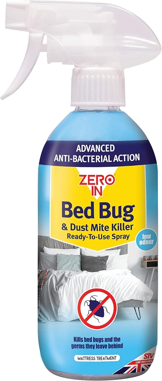 SK INFINITY | Zero in Bed Bug & Dust Mite Killer | Ready-to-Use Formulation Kills Bed Bugs, Dust Mites and The Germs They Carry. Water-Based | Child & Pet Safe Bug Killer Spray - 500 ml (Pack of 1)